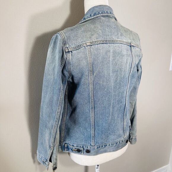 Levi’s Original Denim Trucker Jacket “All Mine” Medium Wash Women's SZ XS Spring - Picture 10 of 12